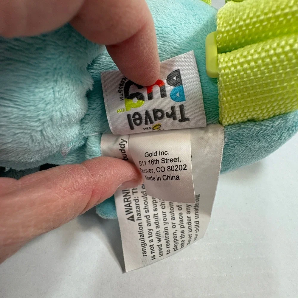 Travel Bug Dinosaur Toddler Safety Harness Buddy Plush Blue Green NO LEASH EUC